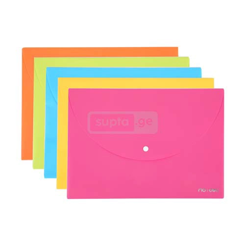 DELI-დელი RIO A4 პლასტიკური საქაღალდე ღილაკით No.38131